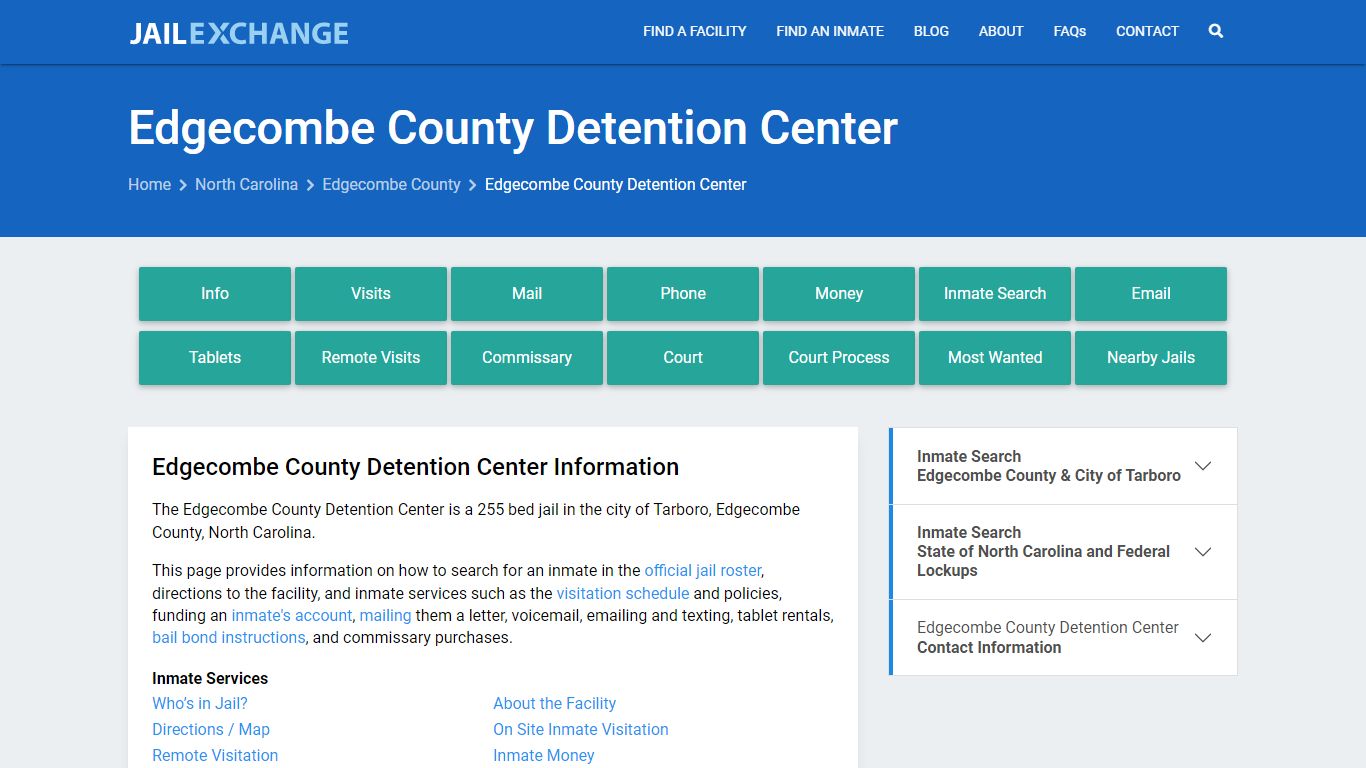 Edgecombe County Detention Center - Jail Exchange